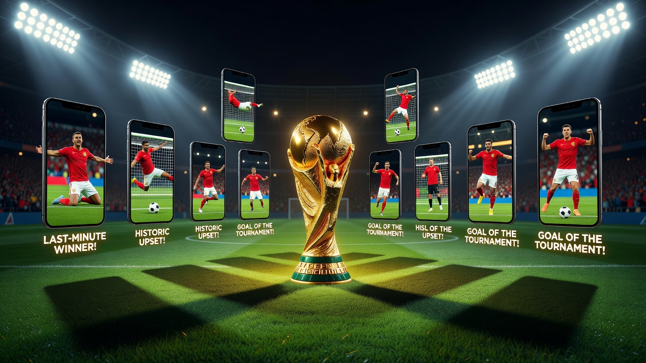 World Cup clips turned into vertical YouTube Shorts